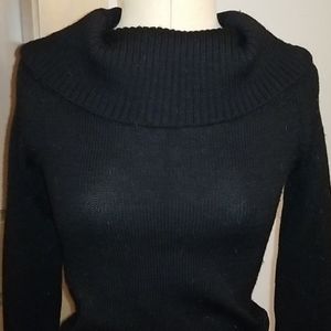 BCBG Max Azria 100% Wool Black Boatneck Sweater